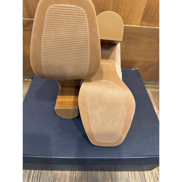 Splendid Andromeda Platform Suede Bootie, Chunky Wood Platform, Beige, 9, NWT - Picture 5 of 11